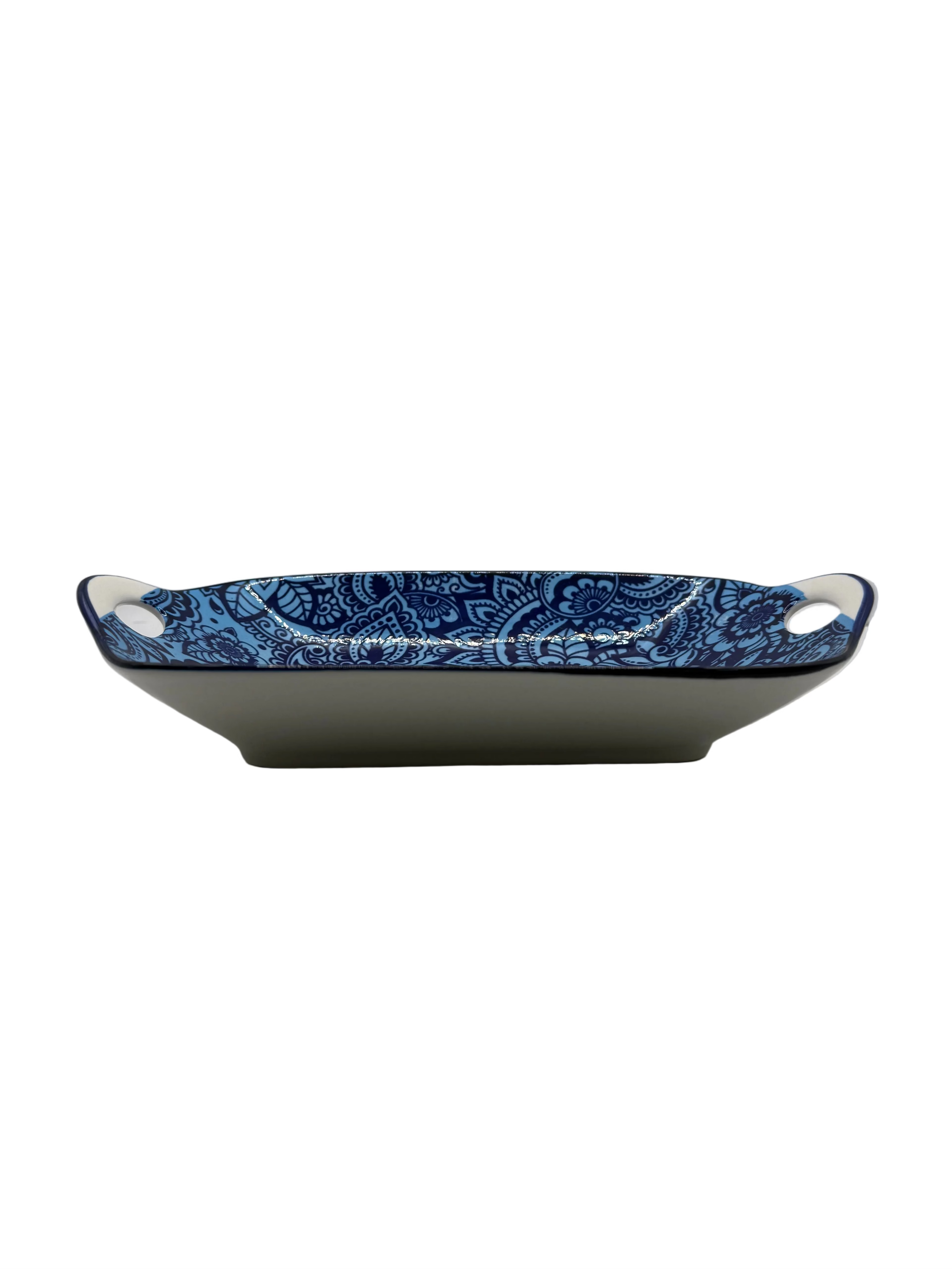 Blue Floral Ceramic Tray