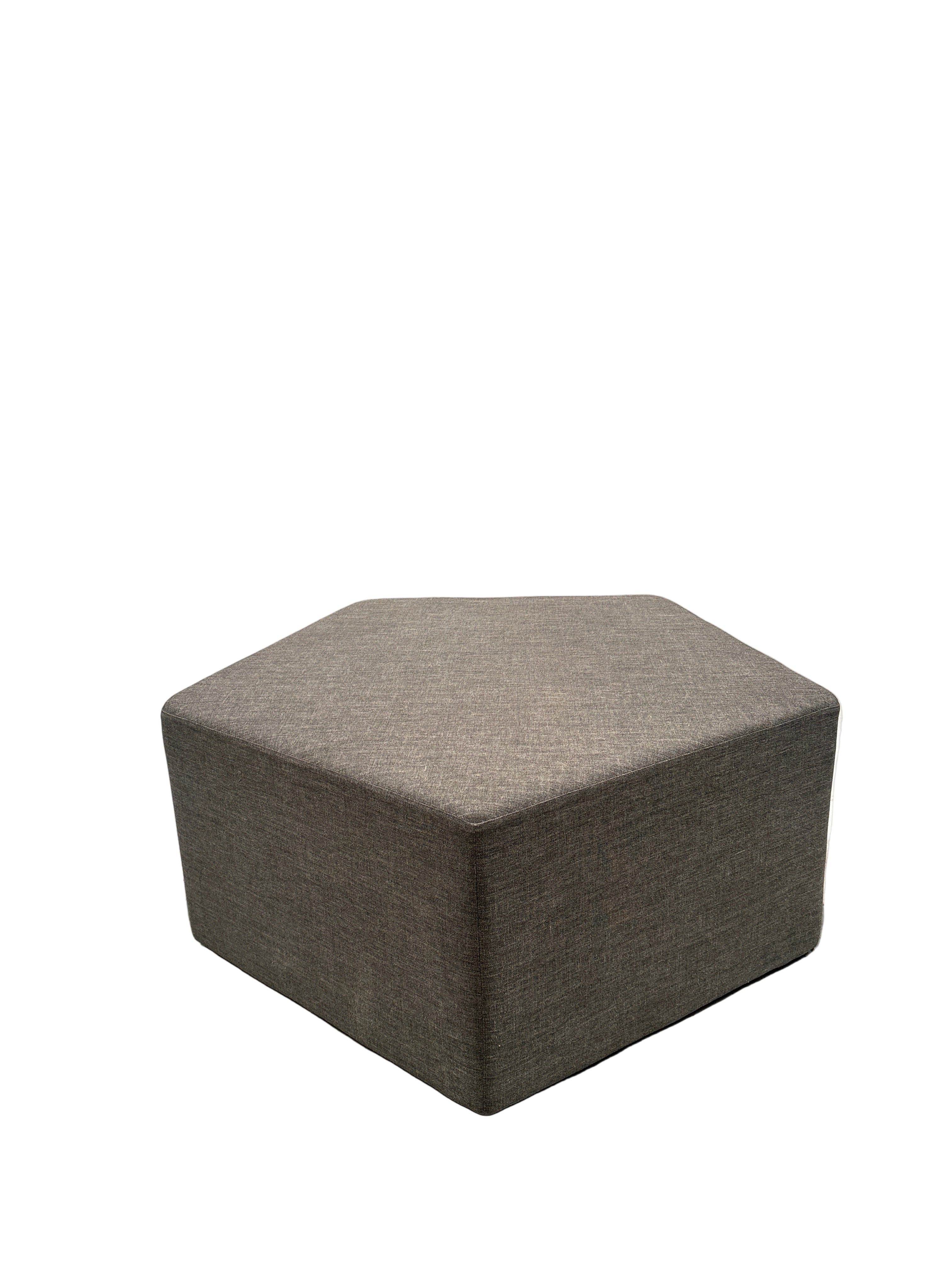 Grey Five Sided Pentagon Ottoman