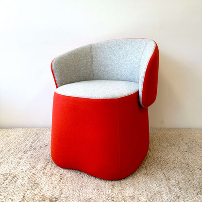 Openest Chick Pouf, Haworth - Red + Grey