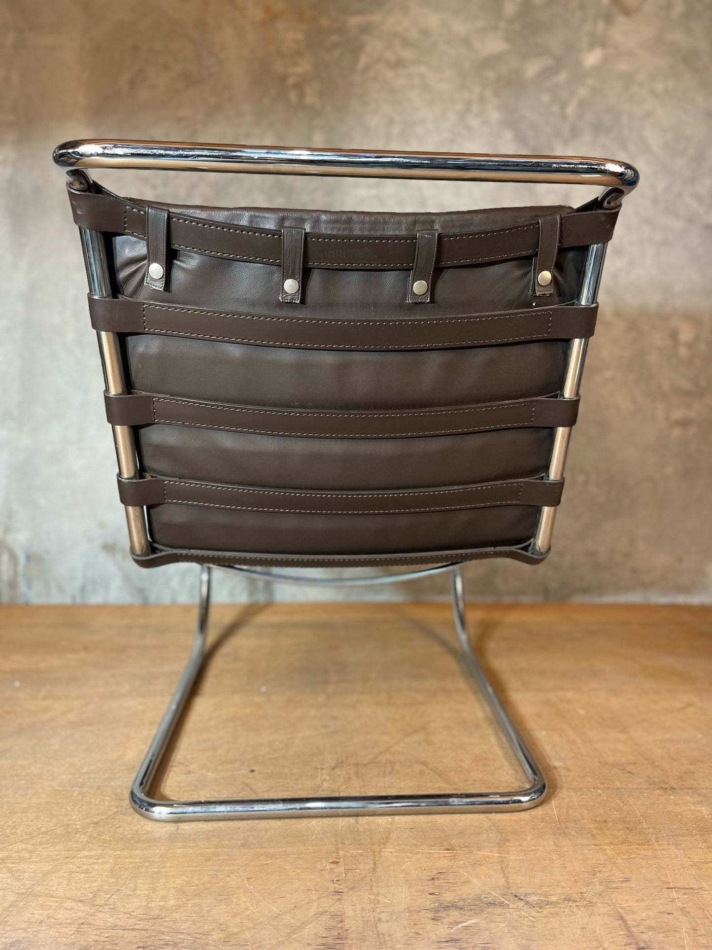 Dark brown PU armchair