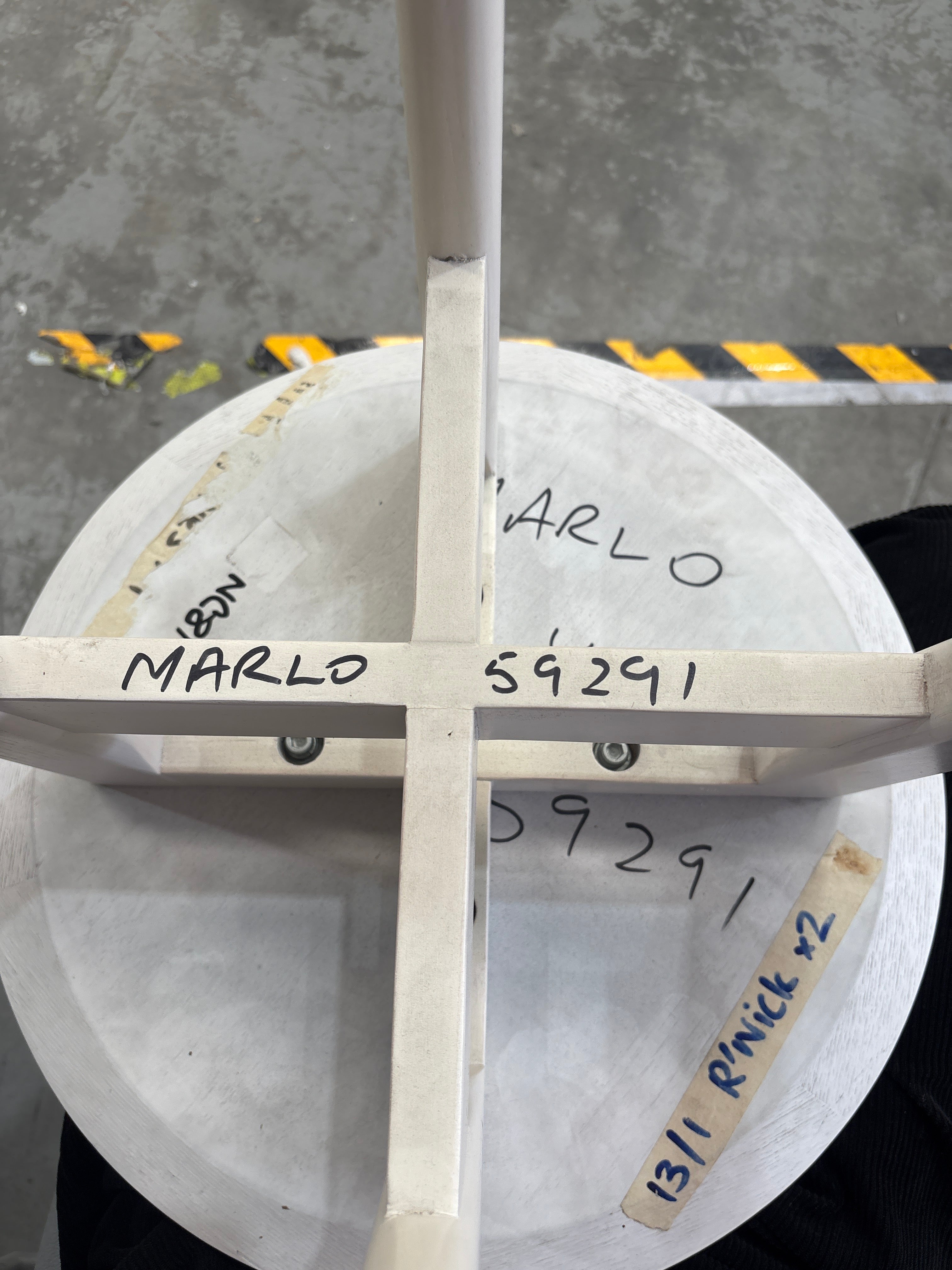 Round White Wash Side Table