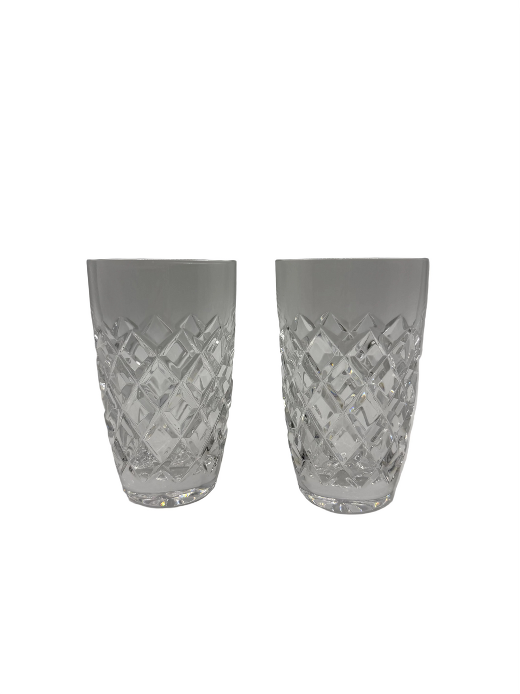 Vintage Diamond Cut Glasses Set of 2