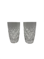 Vintage Diamond Cut Glasses Set of 2