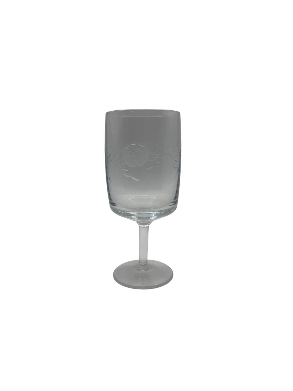 Vintage Glass Wine Goblets - Set of 3