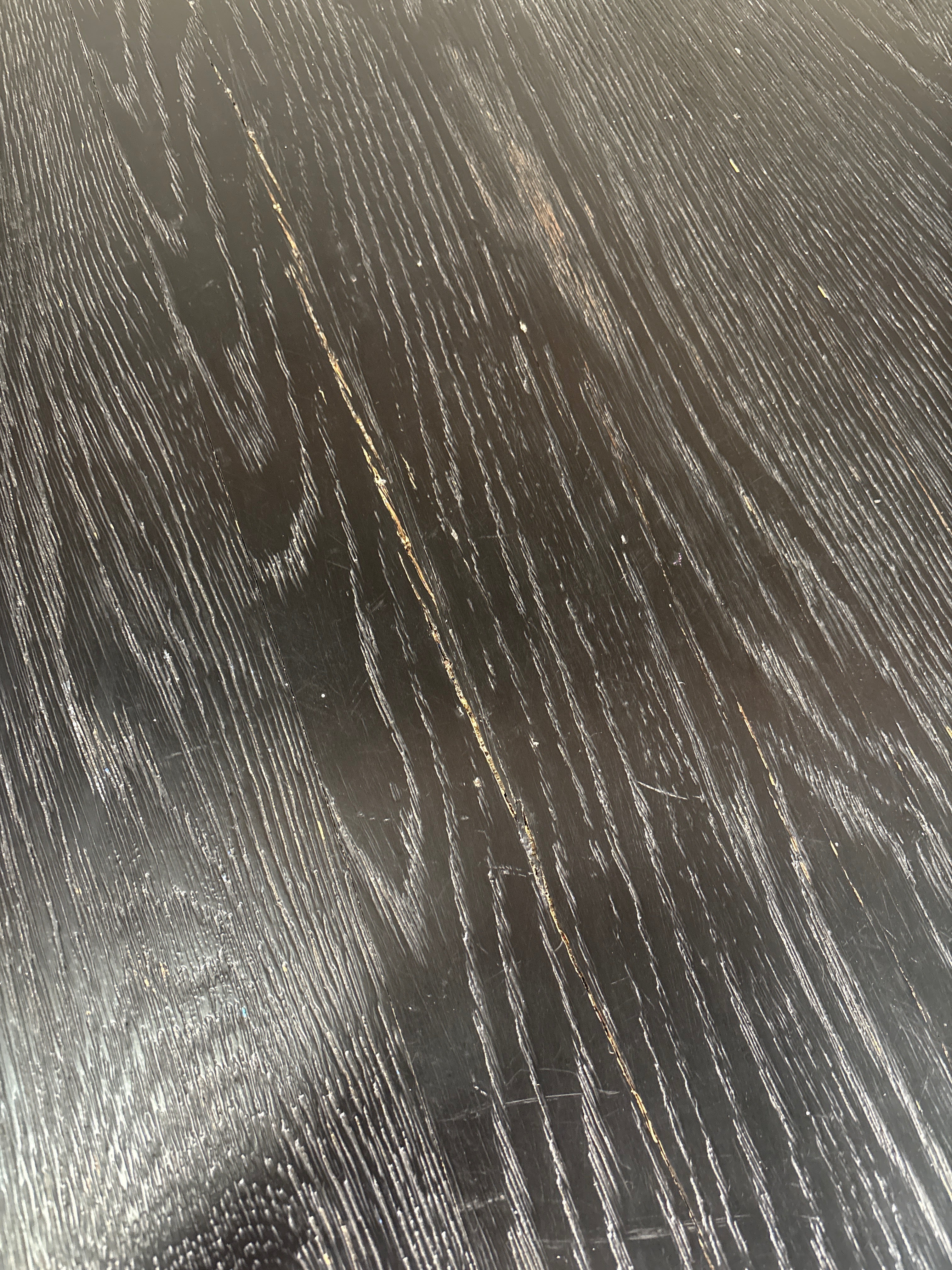 Irving Round Dining Table Black Oak