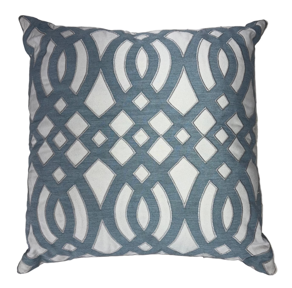 Blue Duck Egg Trellis Design Throw Cushion