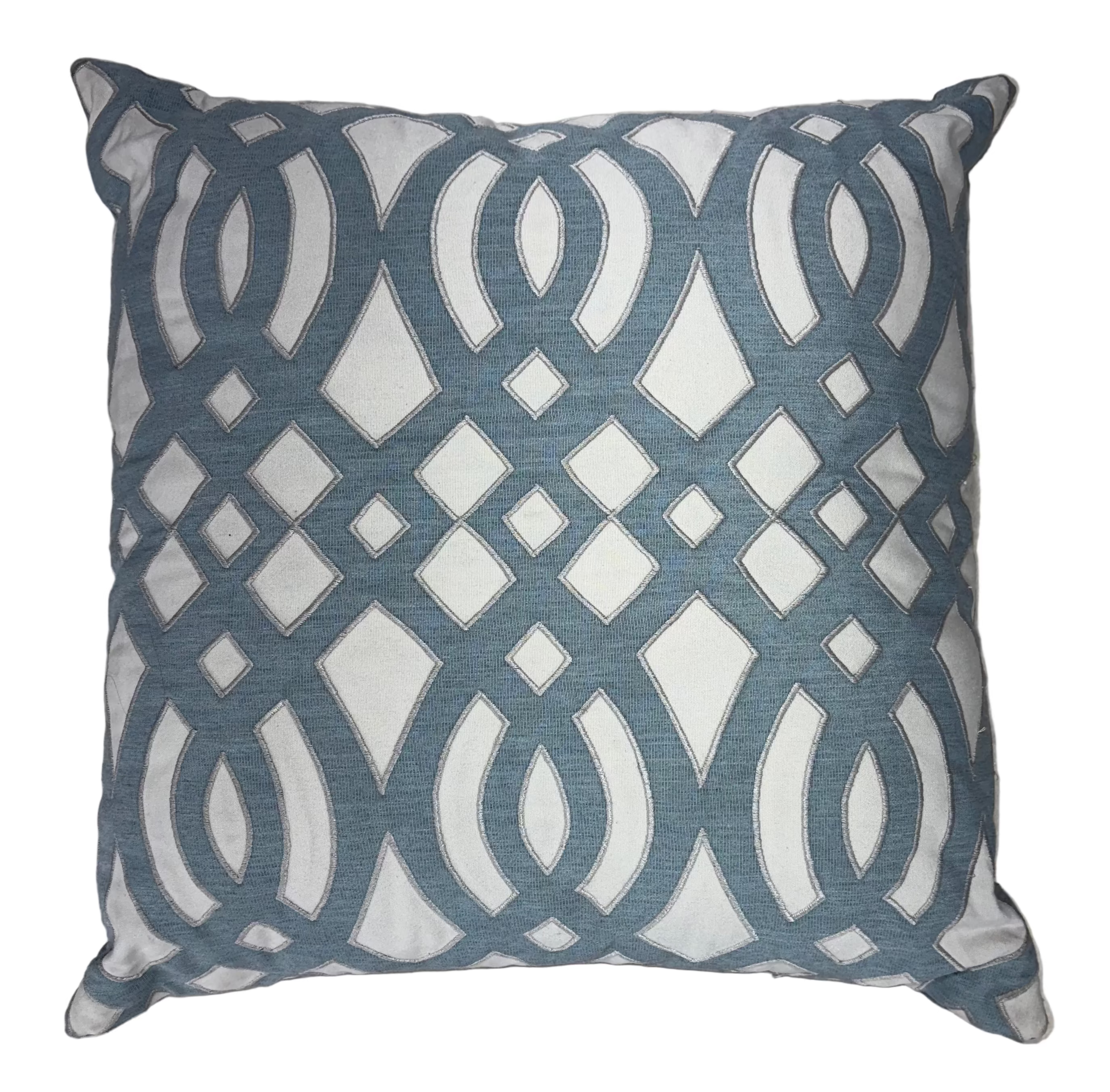 Blue Duck Egg Trellis Design Throw Cushion