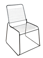Outdoor Chair - Black Powder Coated Metal