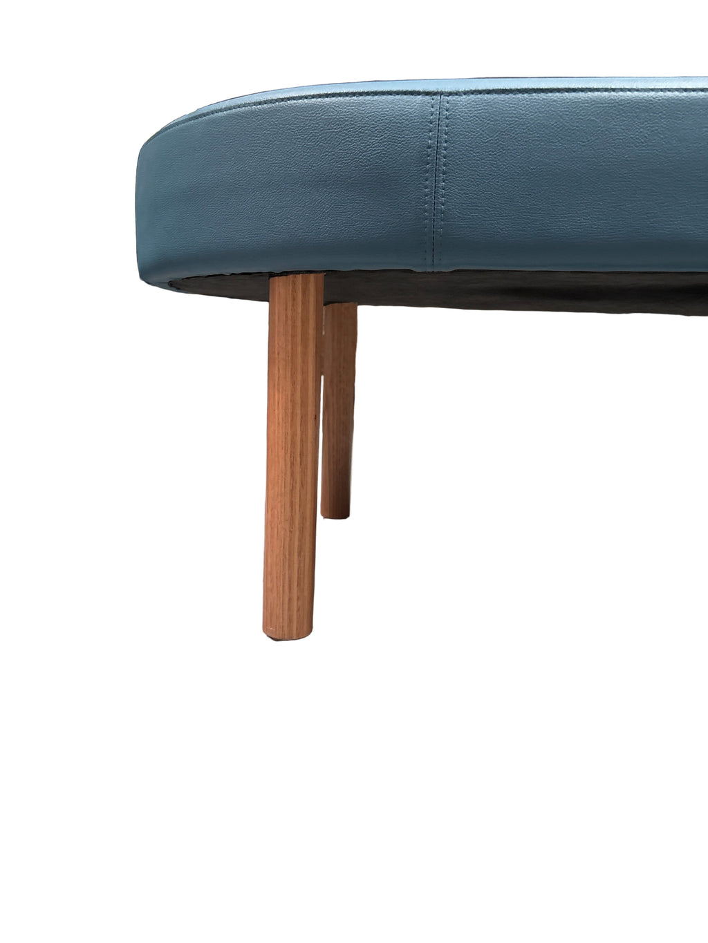 FBD Large Blue Leather Bench Seat