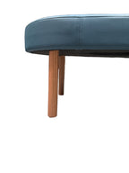 FBD Large Blue Leather Bench Seat