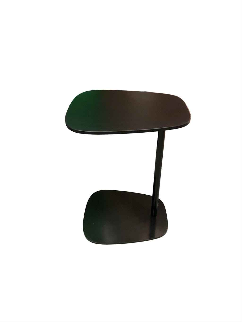 Cantilevered Asymmetrical Black Side Table