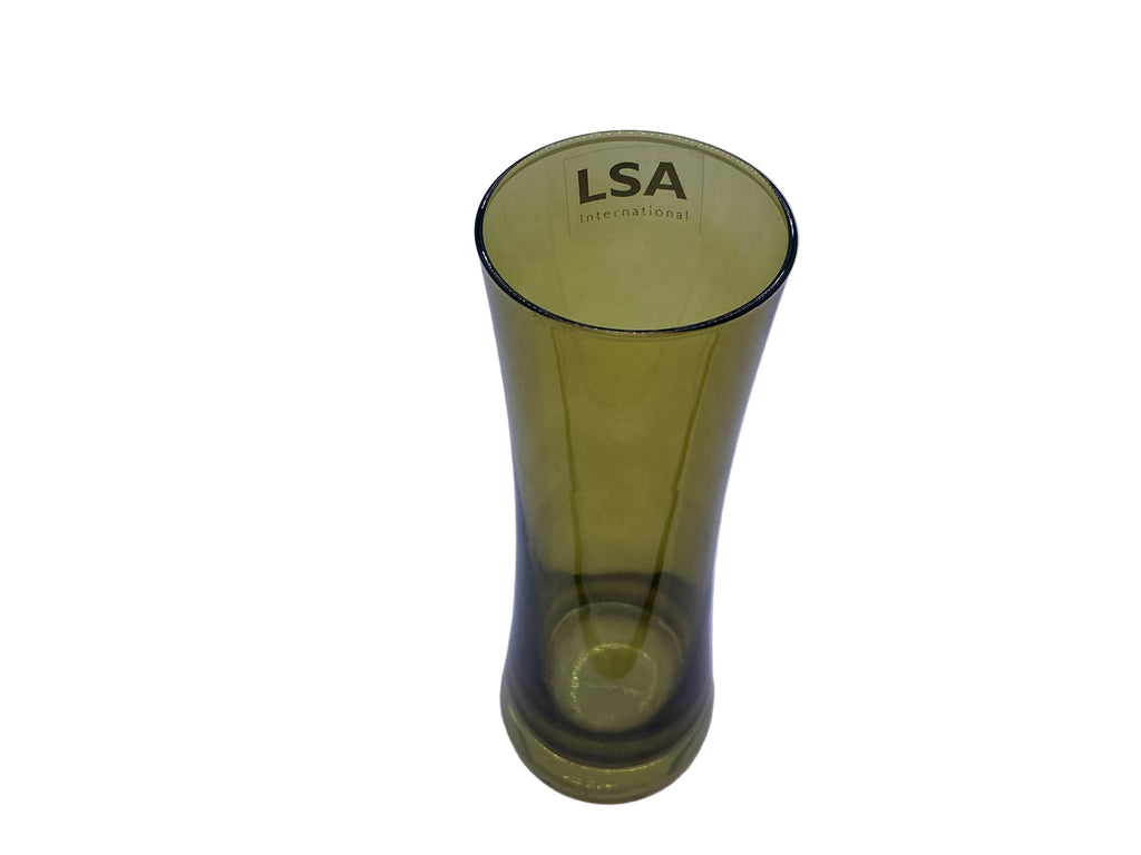 LSA International Olive Mouth-Blown Small Vase