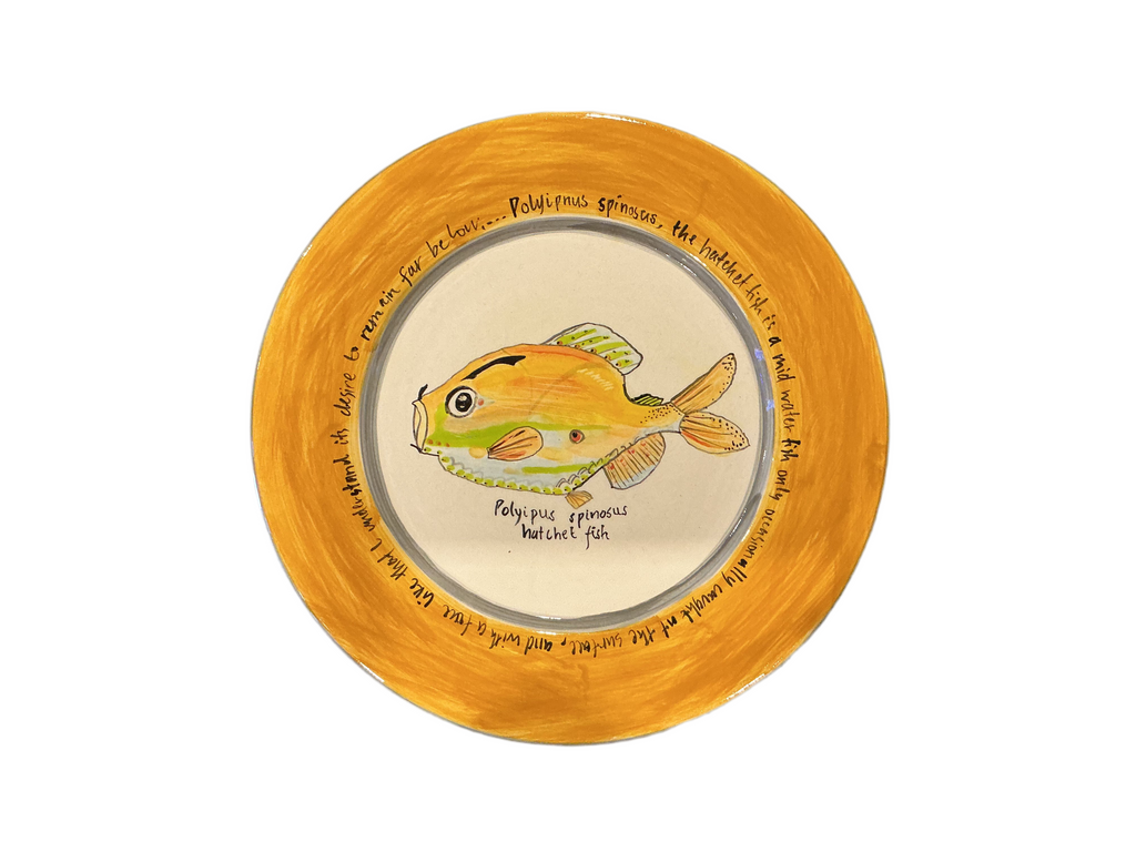 Set of 4 Hand Painted Dinner Plates