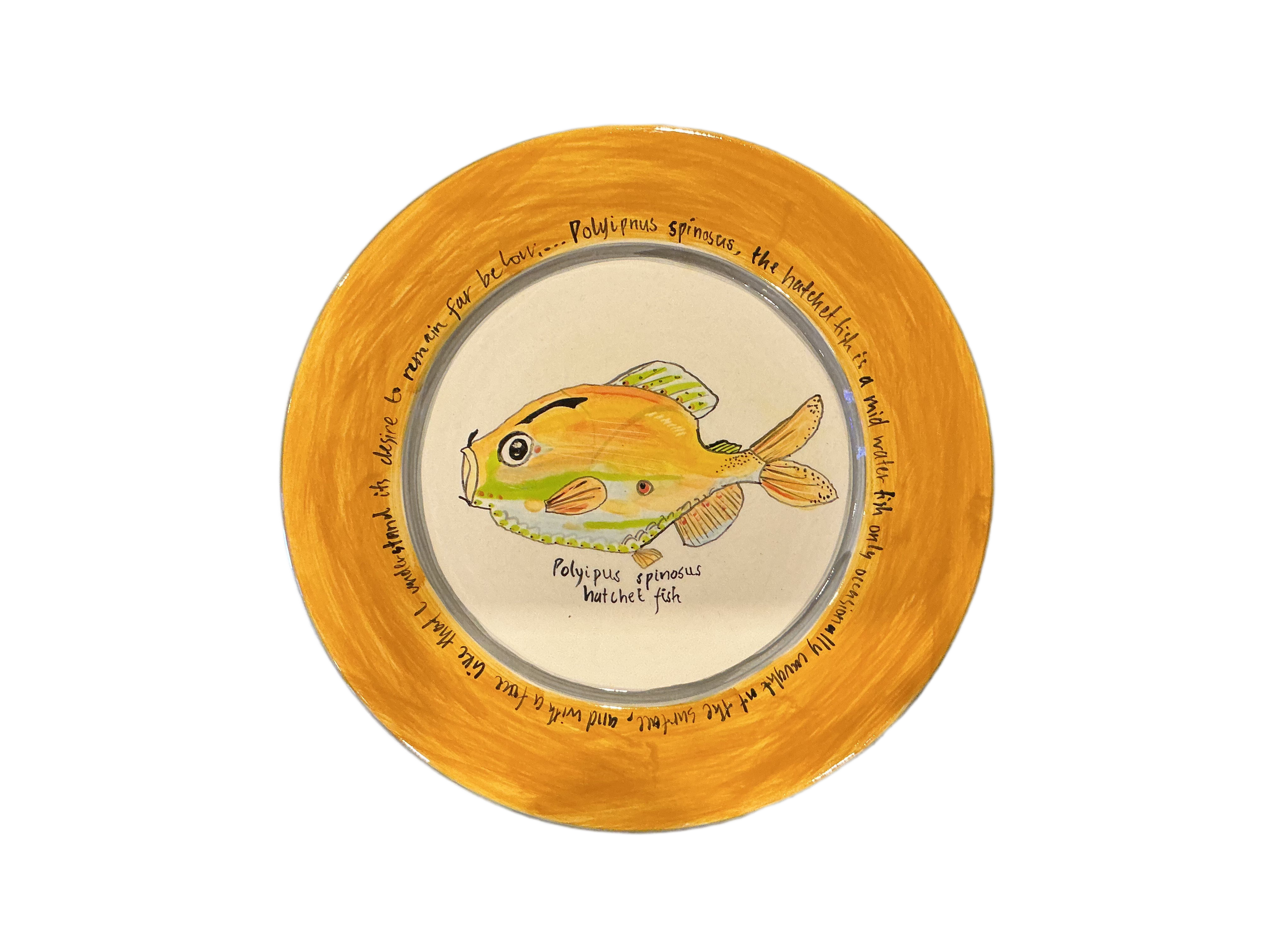 Set of 4 Hand Painted Dinner Plates