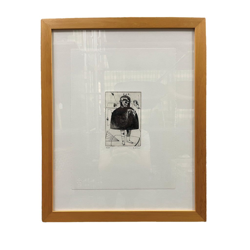 Edition 15/30 'Ear' Signed Etching - Framed Print