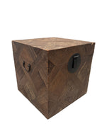 Tangten Side Table - Rustic Timber Finish