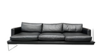 3.5 Seater Lounge - Lounge Designer Furniture - Black Leather