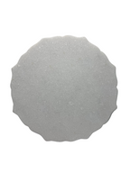 Scalloped White Marble Platter