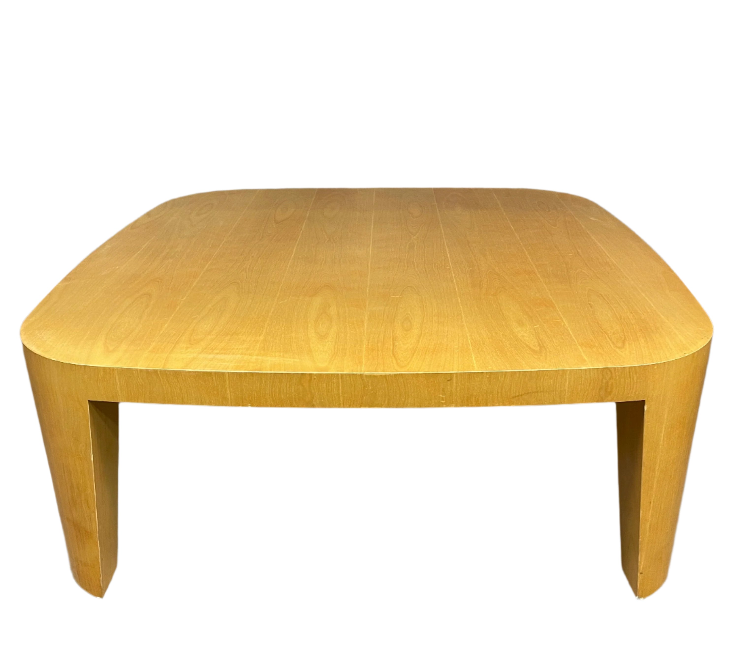 Square Wood Veneer Coffee Table