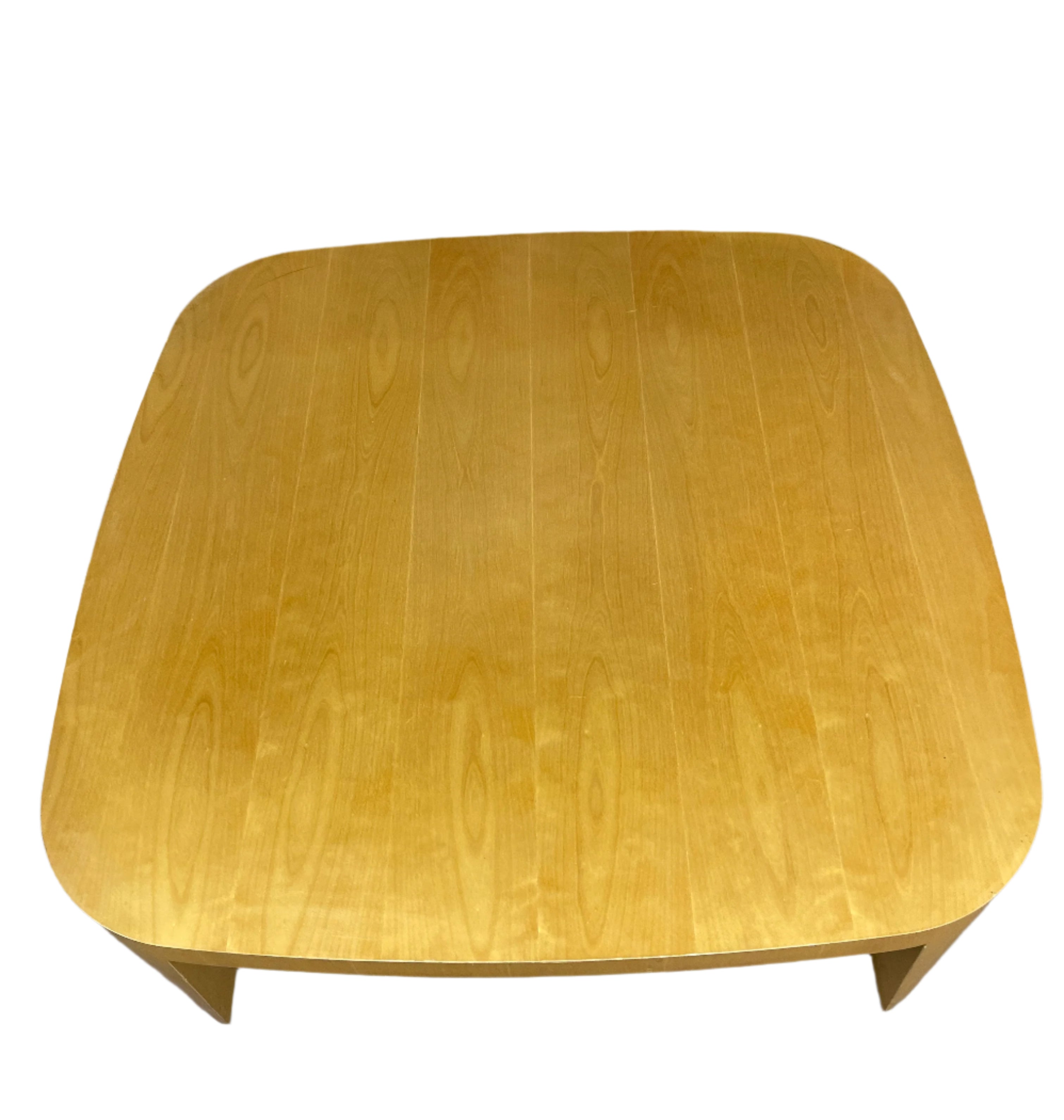 Square Wood Veneer Coffee Table