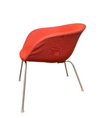 Red Upholstered Bucket Chair