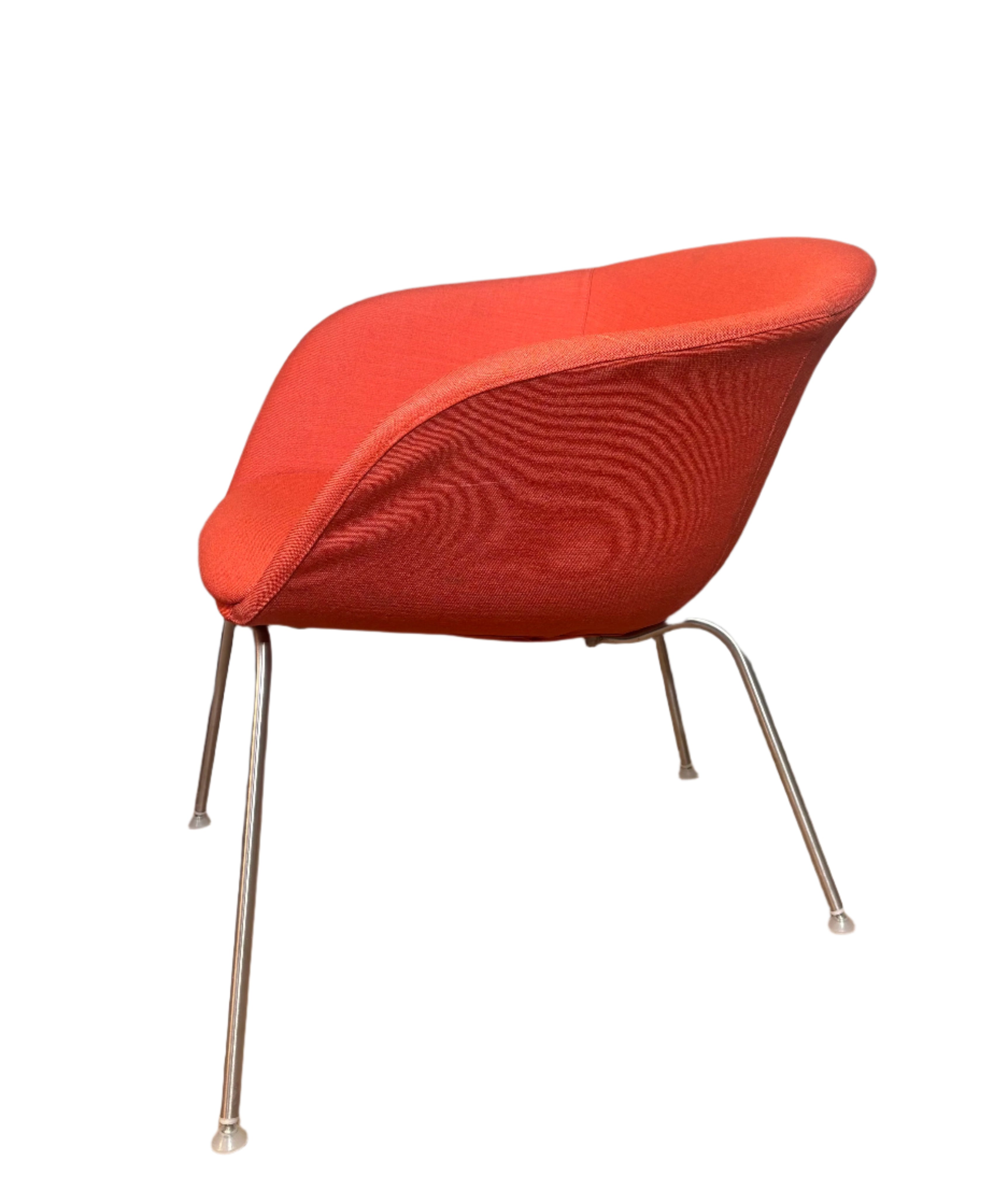 Red Upholstered Bucket Chair