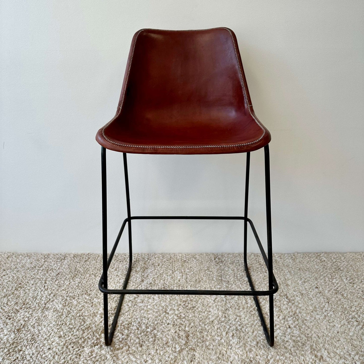 Giron Leather Bar stool, Sol & Luna