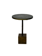 Modern Metal Terrazzo Top Side Table