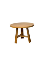 Solid Oak Round Side Table
