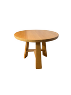 Solid Oak Round Side Table