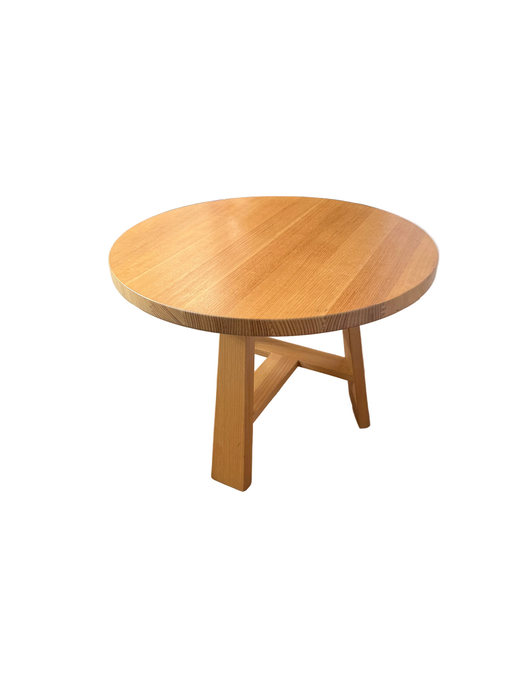 Solid Oak Round Side Table