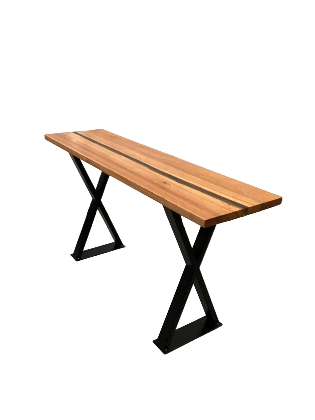 Resin and American Oak Hall Table