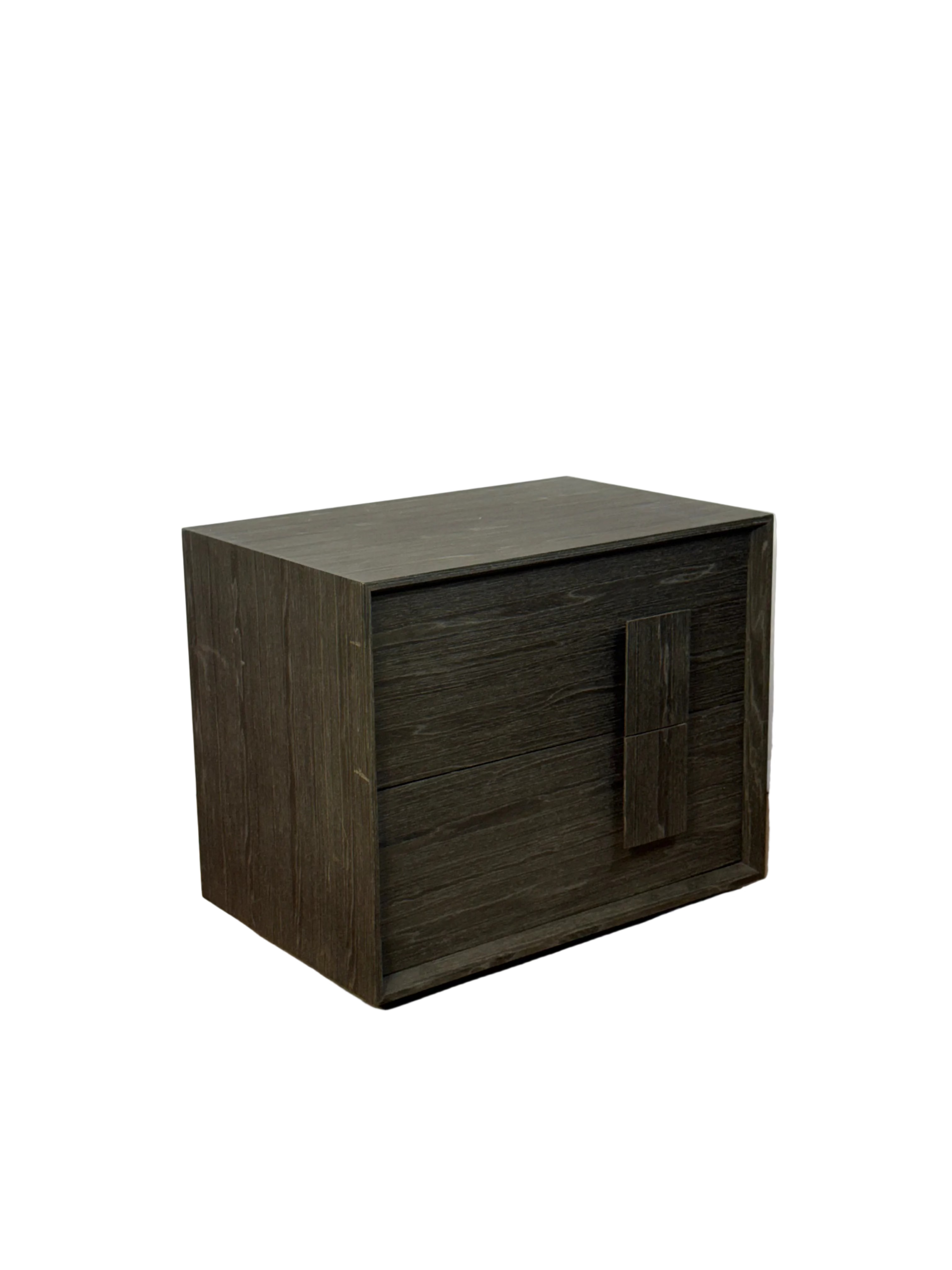 Pair of Bray Smoked Oak Bedside Tables - Left & Right Handles