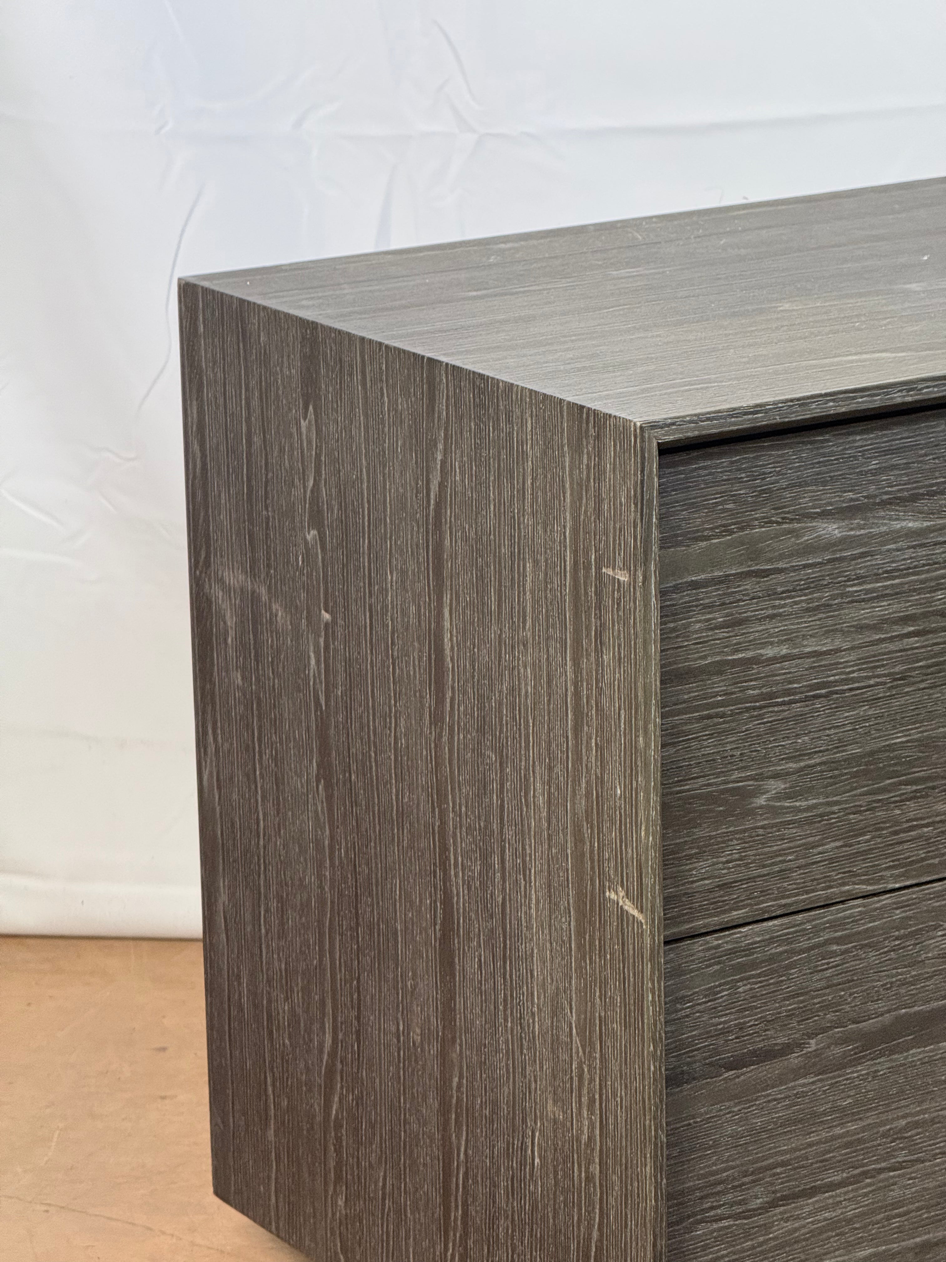 Pair of Bray Smoked Oak Bedside Tables - Left & Right Handles