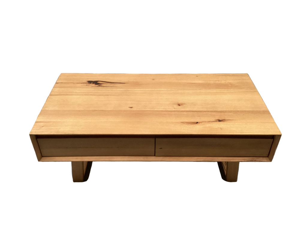 American Oak Mitred Drawer Coffee Table