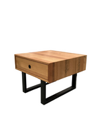 Oak Mitred Bedside Table