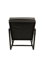 Hugo Black Leather Occasional Armchair