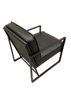 Hugo Black Leather Occasional Armchair