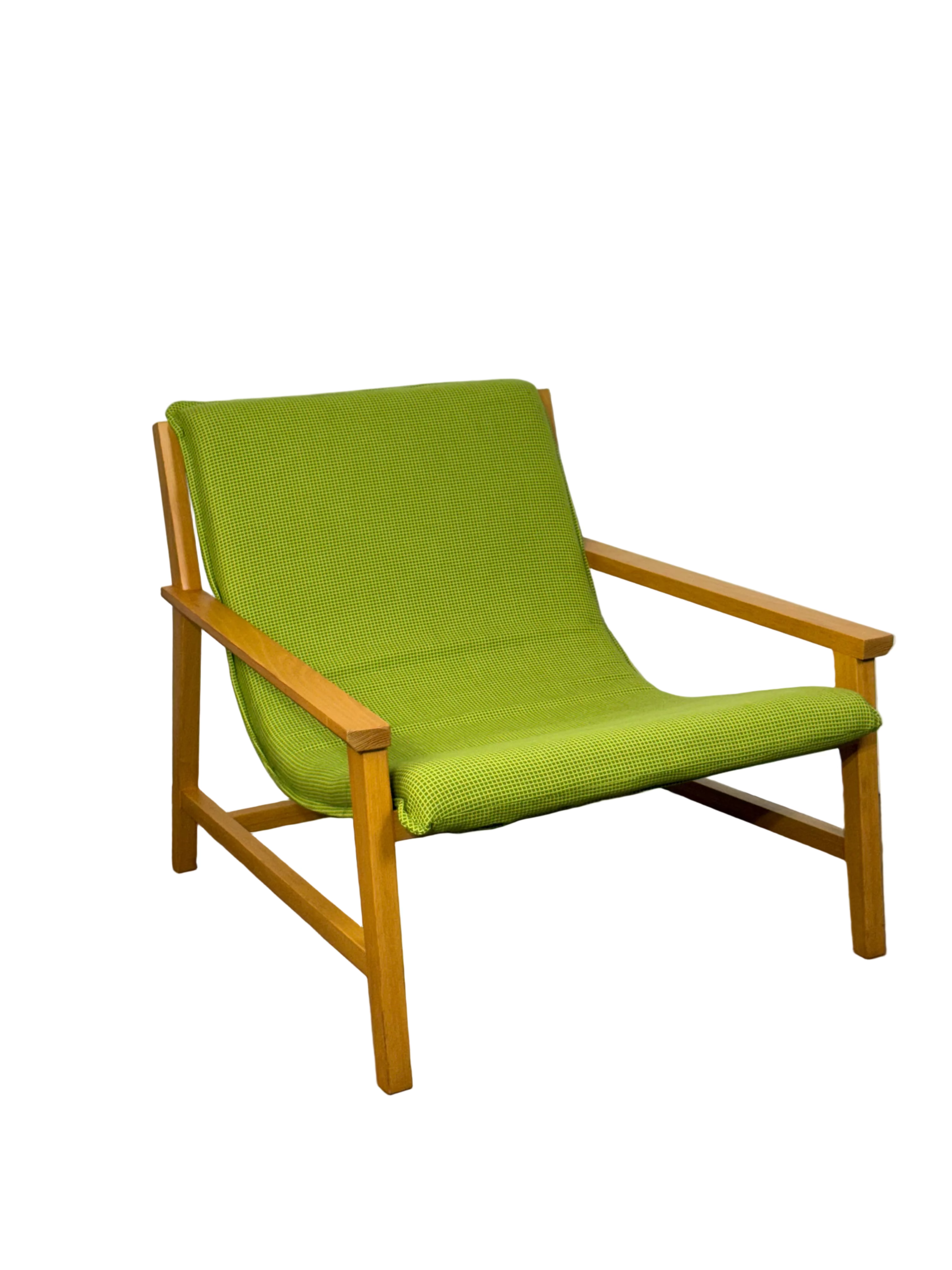 Mid-Century Sling Armchair - Apple Green