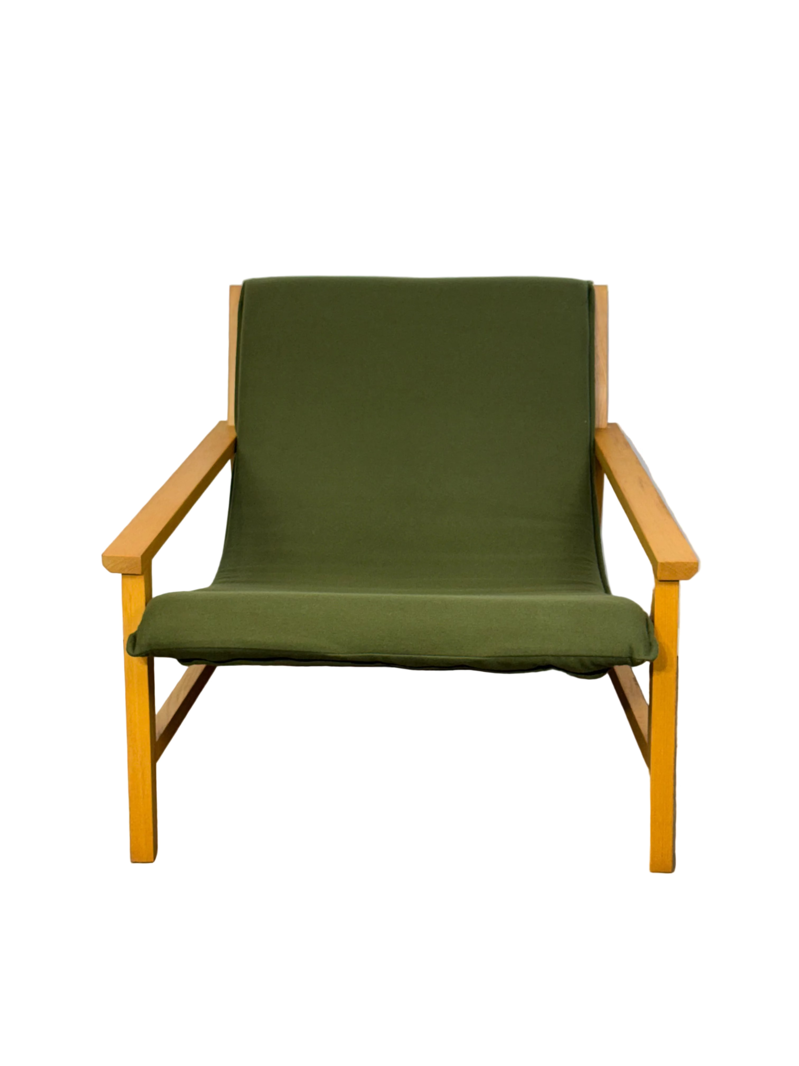 Mid-Century Sling Armchair - Olive Green