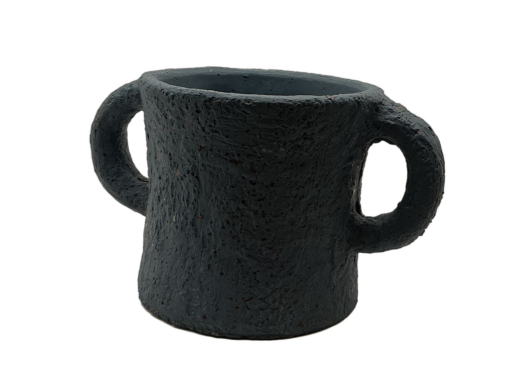 Rustic Dark Blue Plant Pot