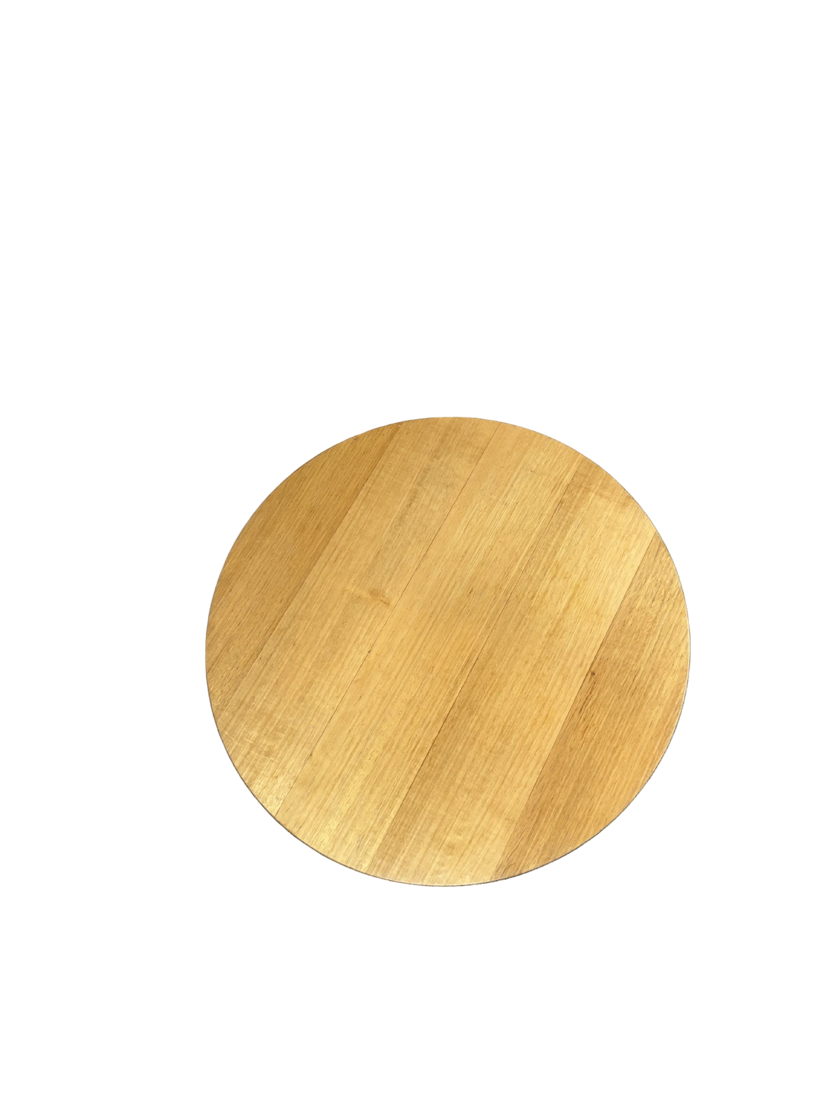 Round Geometric Timber Side Table