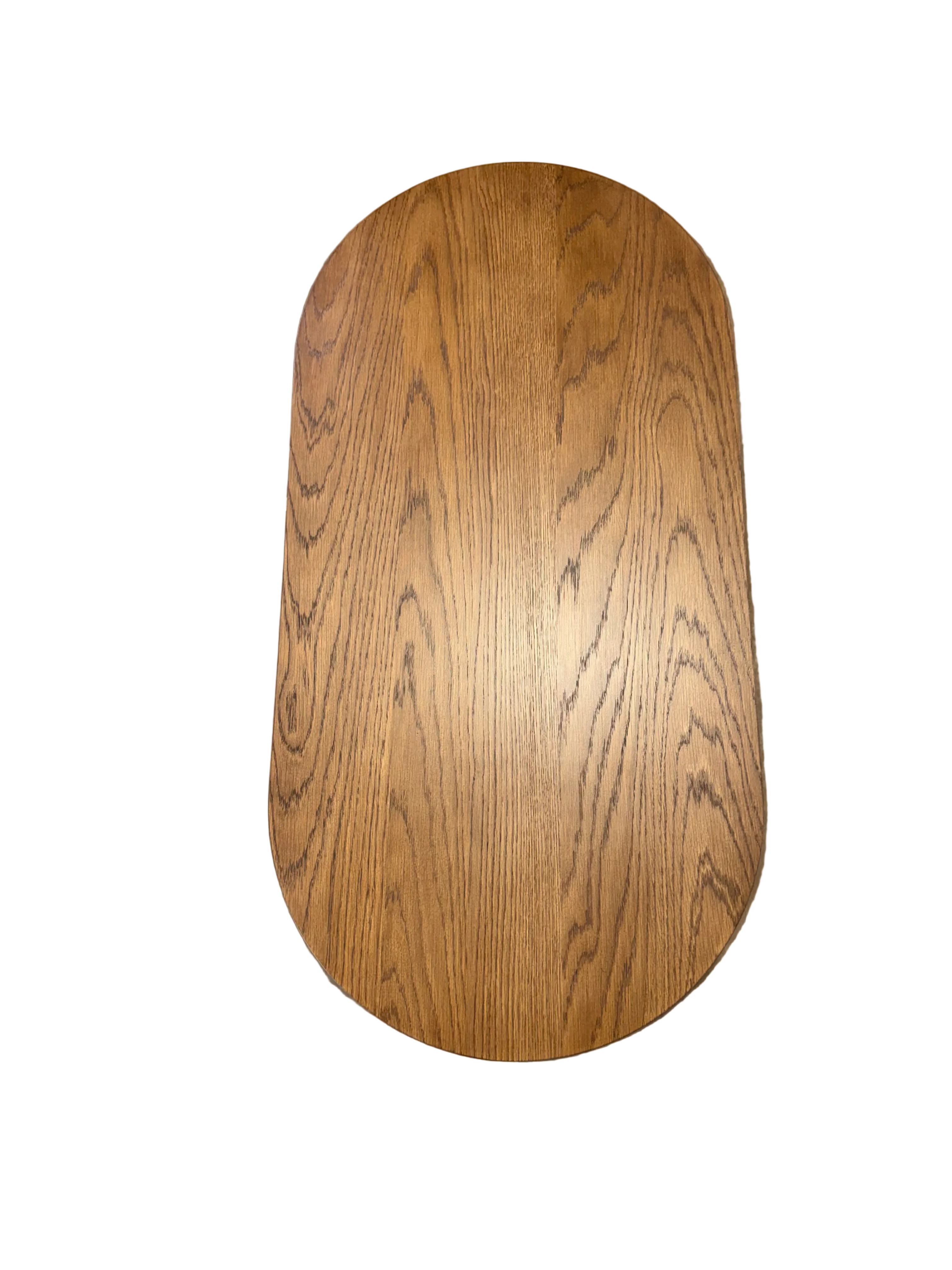 Architectural Oval Wood Coffee Table - Rich Brown