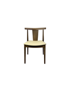 Smile Chair by Andreu World Walnut and Cream