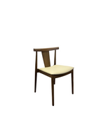 Smile Chair by Andreu World Walnut and Cream