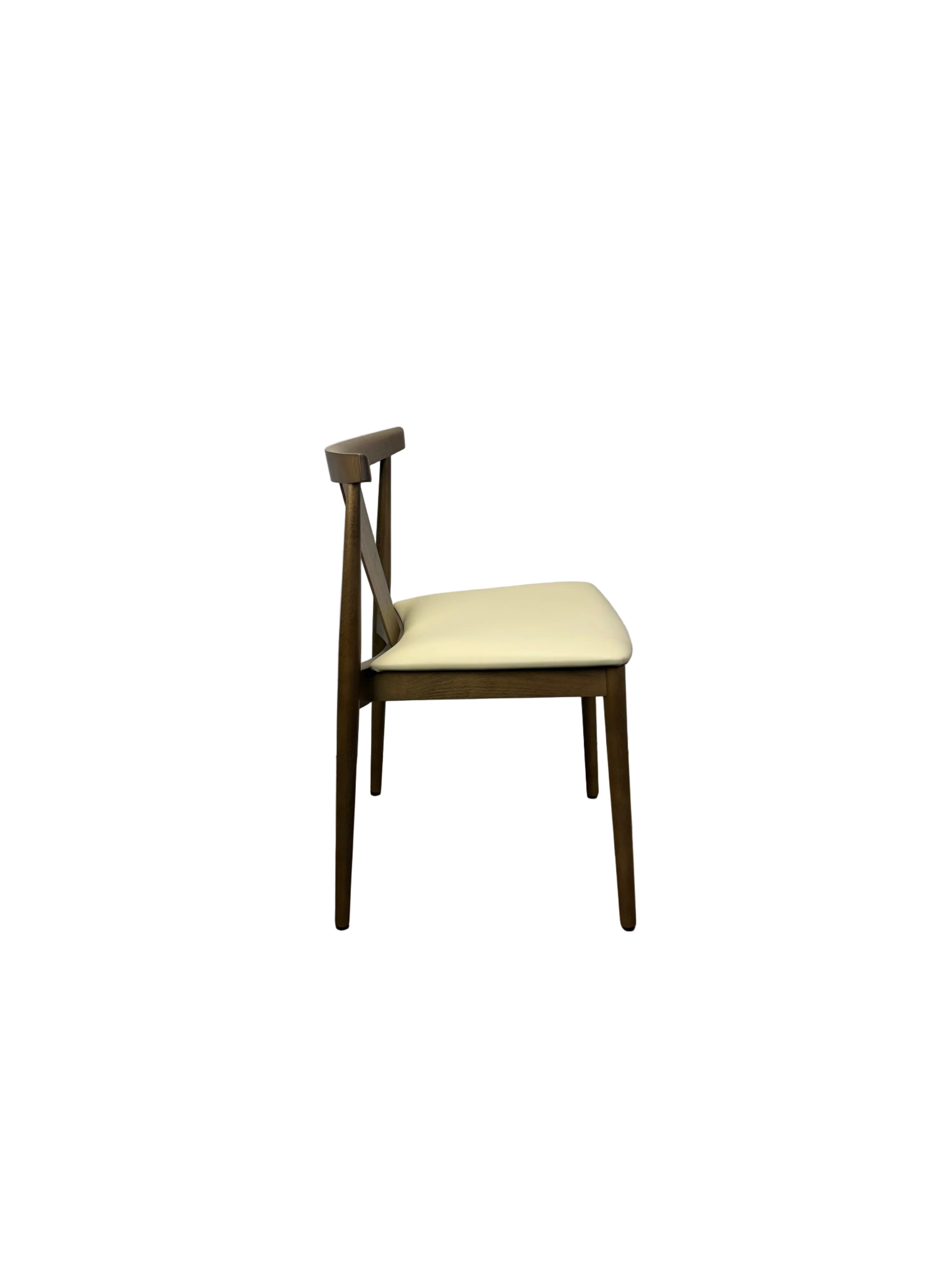 Smile Chair by Andreu World Walnut and Cream
