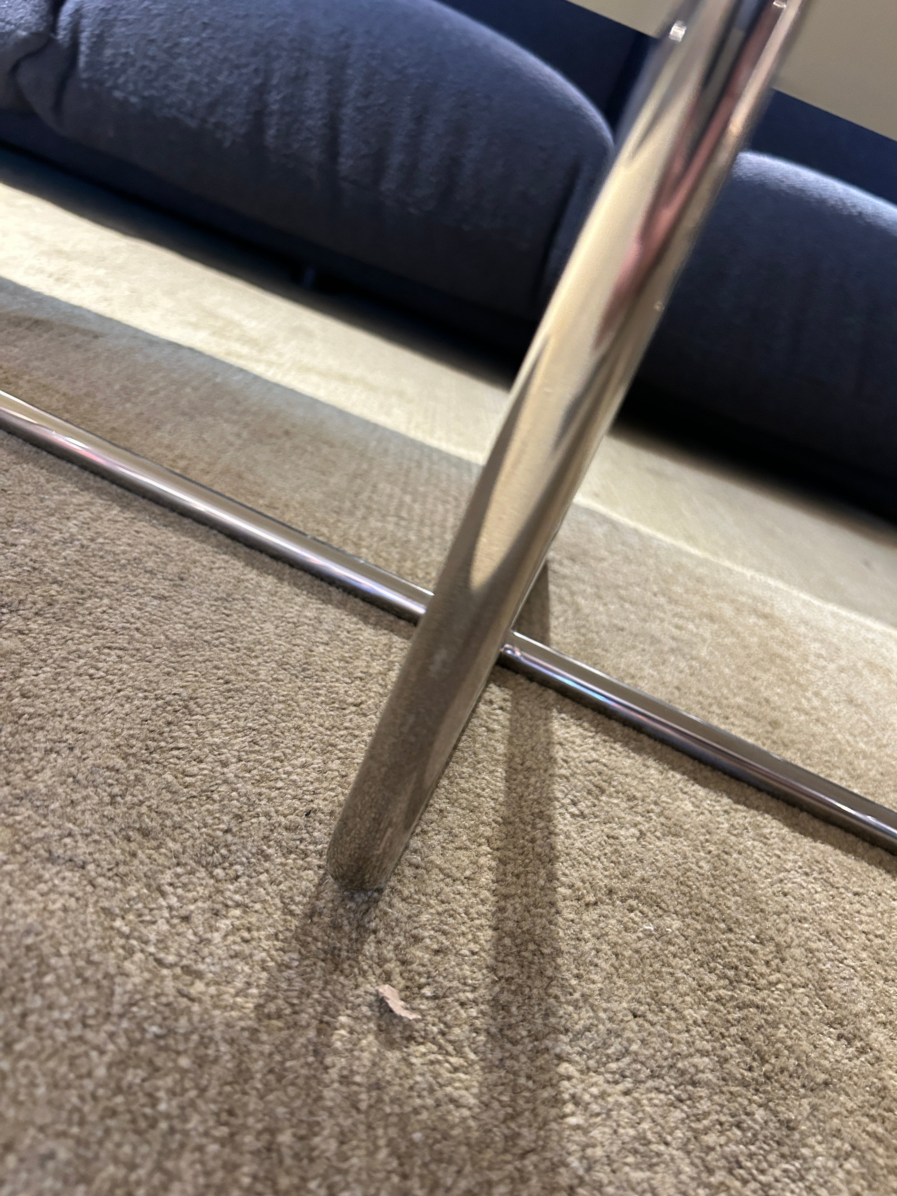 Sabrina Coffee Table Polished Stainless Steel with Marble