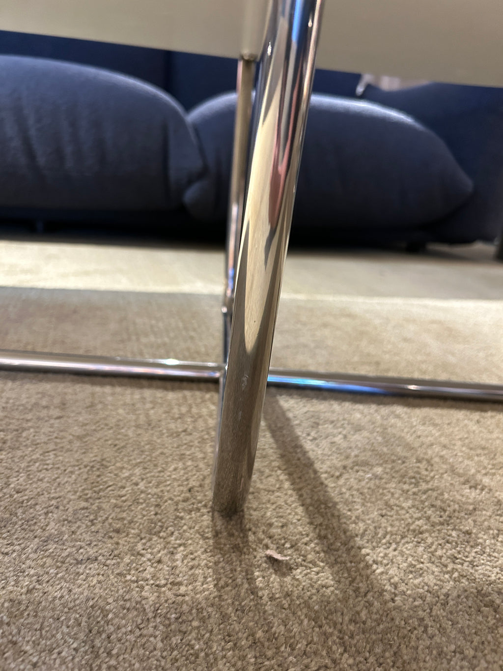 Sabrina Coffee Table Polished Stainless Steel with Marble
