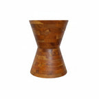 Reclaimed Solid Timber Wood Hourglass Side Table