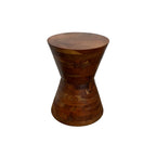 Reclaimed Solid Timber Wood Hourglass Side Table